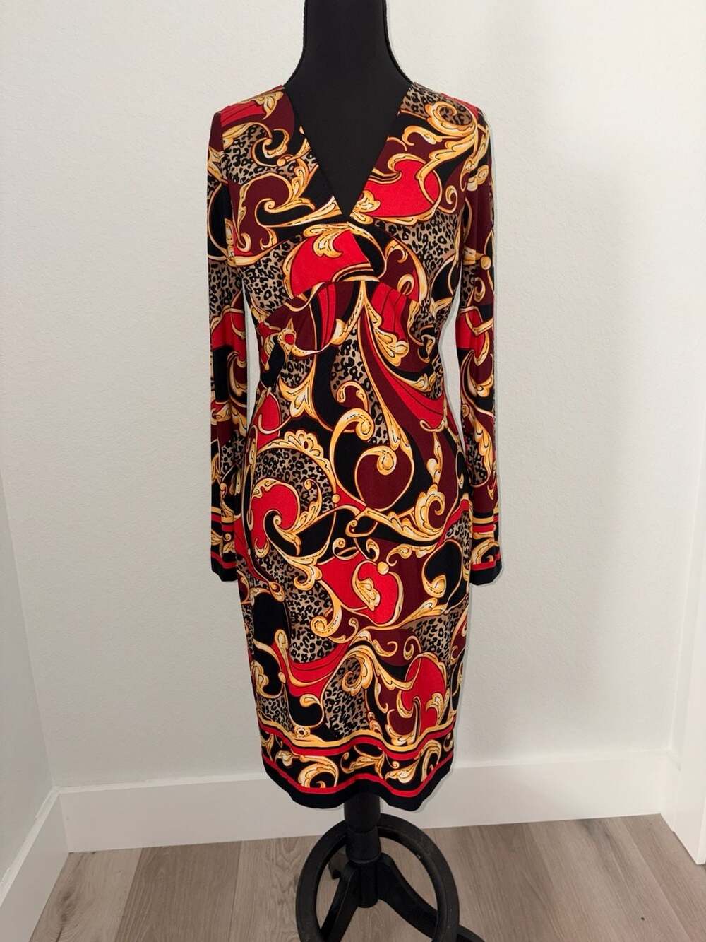 Vintage Cache Long Sleeve Sheath Dress
